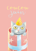 Coucou Juin, le chat festif et coloré